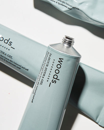 Woods Copenhagen 24-Hour Hydra Gel – økologisk ansigtspleje til balanceret hydrering