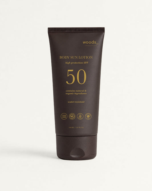 Woods Copenhagen Body Sun Lotion SPF50 – høj solbeskyttelse til kroppen