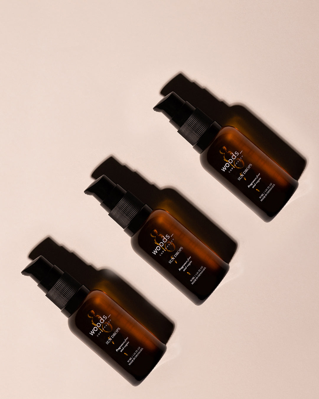 Woods Copenhagen Sun Drops – buildbar glød uden orange skær