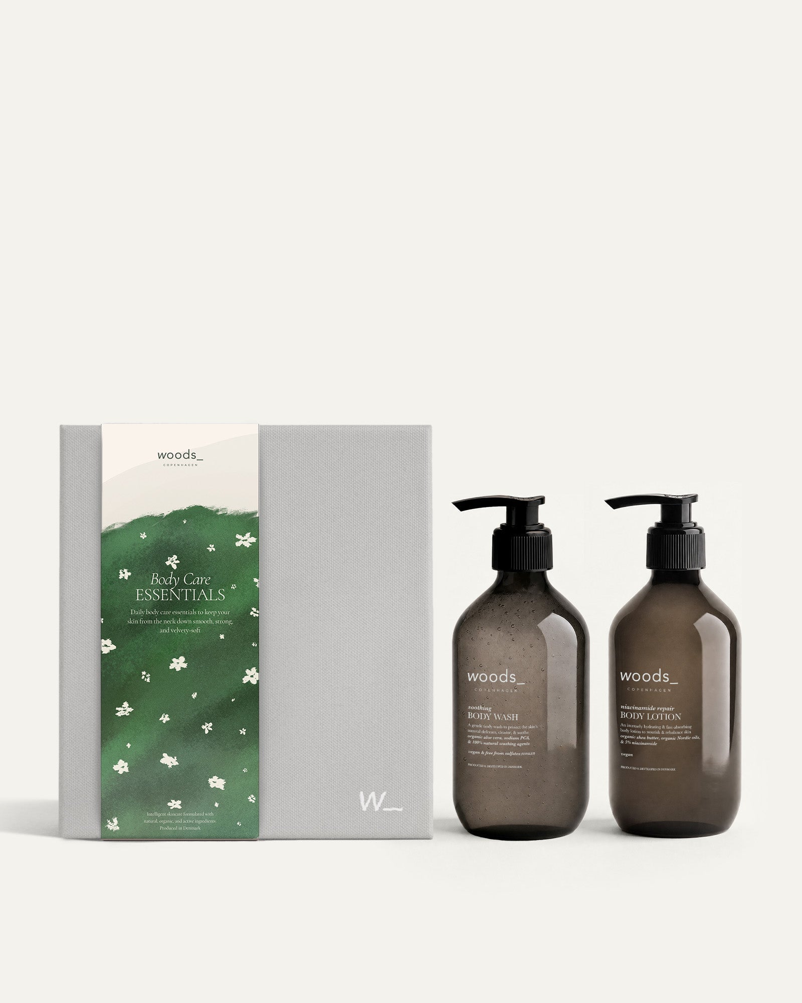 Woods Copenhagen Body Care Essentials – gavesæt med bodywash og bodylotion